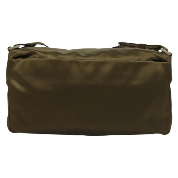 PRADA Shoulder Bag Satin Green Silver Auth 129632 - Picture 3 of 16